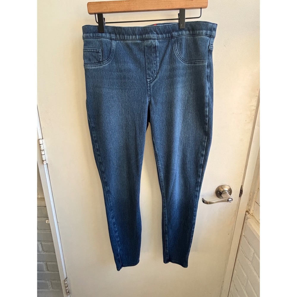 SPANX Jean-ish High Rise Ankle Leggings large layered minimalist staple classic